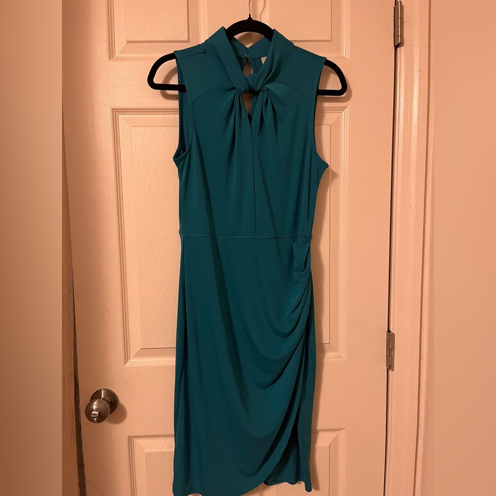 Lark & Ro Teal Midi Dress - Picture 2 of 7